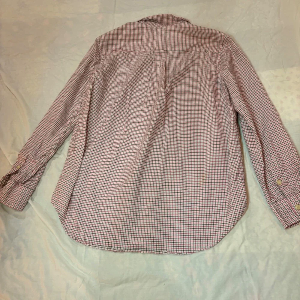 Ralph Lauren Boys‎ Pink Black White Plaid Button Down Shirt L 14-16 y323515973
